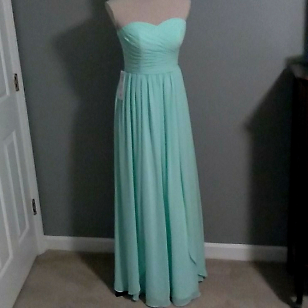 Floor length bridesmaid, prom, formal gown